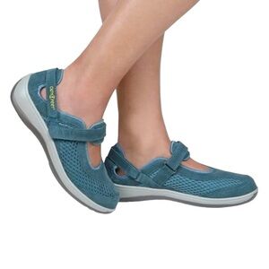 Orthofeet Sanibel Teal Blue Shoes. Size 9M #1377